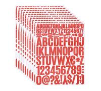 sourcing map 810 Pieces Vinyl Letter Stickers, 10 Sheets 1.5 Inch Red Self-Adhesive Cute Alphabet Number Stickers for DIY Craft Art Making, Gift Cards, Notebook Decals