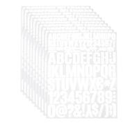 sourcing map 810 Pieces Vinyl Letter Stickers, 10 Sheets 1.5 Inch White Self-Adhesive Cute Alphabet Number Stickers for DIY Craft Art Making, Gift Cards, Notebook Decals