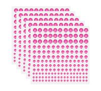 sourcing map 825pcs Self-Adhesive Acrylic Gem Sticker 3/4/5/6mm,Light Red | 5 Sheet Rhinestone Adhesive Stickers Plastic Face Bling Gem Stones Jewel for Nail Art Craft Clothes DIY Makeup Decoration