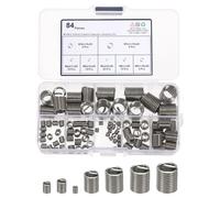 sourcing map 84Pcs Wire Thread Inserts Kit, M3/4/5/6/8/10/12 Carbon Steel Metric Sleeve Thread Repair Kit Helical Coiled Type for Machinery