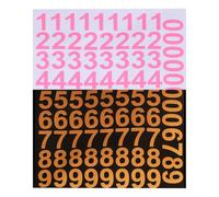 sourcing map 85 Pcs Glow in The Dark Number Decals Decor, Pink Luminous Adhesive Wall Stickers, 3D Glowing Stickers for Ceiling Bedroom Bedding Room Decoration