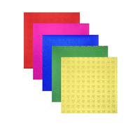 sourcing map 85 Sheets Glitter Origami Paper 7x7cm Metallic Foil Laser Paper Shiny Holographic Square Folding Paper for DIY Arts, 3x3 Inch Gold Green Red Blue