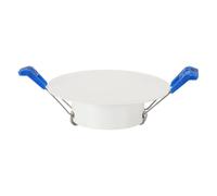 sourcing map 85mm/3.4" Round Ceiling Cover Plate, Downlight Hole Speaker Wall Hole Spring-Lock Decorative Steel Trim Cap Access Panel for 2.2-2.8" Ceiling or Drywall Openings, Matte White