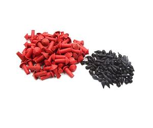 sourcing map 85Pcs Red Rubber Mushroom Shaped Tyre Puncture Patches Tire Repair Tool for Car