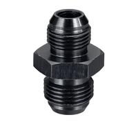 sourcing map 8AN-10AN Male Fuel Fitting, Fit 1/2" & 5/8" Hole 1.73" Length Aluminum Straight Male Union Coupler Connector Fuel Hose Adapter for Automotive, Black