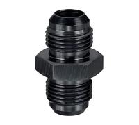sourcing map 8AN-8AN Male Fuel Fitting, Fit 1/2" Hole 1.57" Length Aluminum Straight Male Union Coupler Connector Fuel Hose Adapter for Automotive, Black