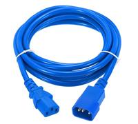 sourcing map 8ft 18 AWG Blue 18/3 Universal Power Cord C14 to C13 10A 250V 3-Prong Extension PDU Power Cables for PC,Computer,Printers,TV,AC Adapter,Laptop,Monitor