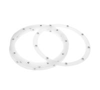 sourcing map 8inch Rotating Swivel Stand with Steel Ball Bearings Annular Lazy Susan Base Turntable for Kitchen Corner Cabinets,Annular 210 x 175mm White Pack of 4