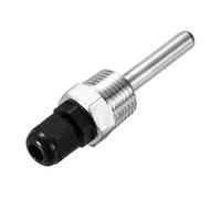 sourcing map 8mm Dia G1/2 Thermowell Weldless Stainless Steel 304 with Cable Gland 50mm Length for Beer Fermenter, Black