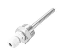 sourcing map 8mm Dia G3/4 Thermowell Weldless Stainless Steel 304 with Cable Gland 100mm Length for Beer Fermenter, White