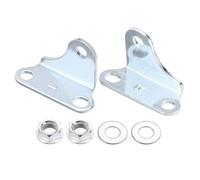 sourcing map 8mm L-Type Mounts Brackets,Ball Stud Mounting Bracket Gas Strut Mount Universal Spring Lift Strut for Gas Shock Spring Strut Lift Support Prop,2pcs Silver