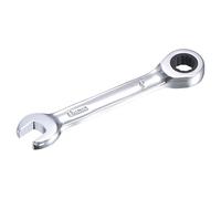 sourcing map 8mm Stubby Ratcheting Combination Wrench Metric 72 Teeth 12 Point Box Ended Tools, CR-V