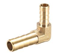 sourcing map 8mm to 6mm Barb Brass Hose Fitting 90 Degree Elbow Pipe Connector Coupler