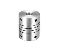sourcing map 8mm to 8mm Aluminum Alloy Shaft Coupling Flexible Coupler Motor Connector Joint L30xD25 Silver