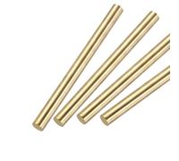 sourcing map 8mm x 100mm Brass Round Rod, Metal Solid Shaft Rods Lathe Bar Stock for DIY Crafts Model Car Helicopter Airplane 4pcs
