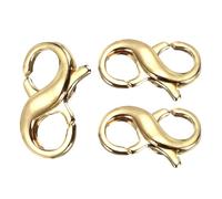 sourcing map 8mm x 13mm Double Opening Lobster Clasp, 3 Pcs Necklace Bracelet Extender Clasp and Closures Connector 18K Gold Plated for Jewelry Making Repair Anklets, Gold Tone