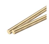 sourcing map 8mm x 400mm Brass Round Rod, Metal Solid Shaft Rods Lathe Bar Stock for DIY Crafts Model Car Helicopter Airplane 2pcs