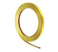 sourcing map 8mm x 5m Wall Trim Peel and Stick Molding Trim, Mirror Gold | Frame Flexible PVC Self Adhesive DIY Accent Strip for Wall, Ceiling, Floor, Cabinet, Tile, Edge, Borders, Mirror