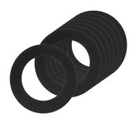 sourcing map 8Pack Goof Rings for 3" Recessed Lights, 3.2" ID 4.9" OD Steel Flat Goof Trim Ring Can Light Cover Plate Flush Mount Can Converter for Ceiling Wall Hole Decorative, Matte Black