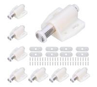 sourcing map 8Pack Magnetic Touch Latches, Push to Open Magnet Pressure Touch Release Latches for Cupboards Closet Door, White
