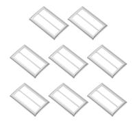 sourcing map 8Pcs 1-3/4" Metal Slider Buckles, Flat Tri-Glide Button Fasteners, Adjustable Webbing Strap Adjuster Keeper for Leathercraft Bag Belt Bags DIY Accessories, Silver