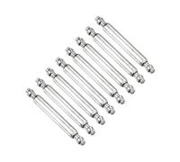 sourcing map 8pcs 1.5 x 26mm Watch Spring Bar Pins, Stainless Steel Watch Band Link Pins Spring Bars Repair Tool for Metal Chain Leather Strap Watch, Silver