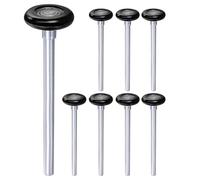 sourcing map 8pcs 1.8" Black Nylon Garage Door Rollers for 2" Garage Track, 7" Long Stem Quiet Garage Door Wheels, 8 Ball Bearings, Black