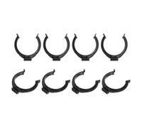 sourcing map 8Pcs 1.93''x1.93'' Plastic Leveler Leg Toe Kitchen Clips Foot Buckle, Furniture Legs Plinth Skirting Board Snap Plinth Leveler Leg Clips for Sofa Cupboard Table, Black