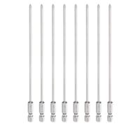 sourcing map 8pcs #1 Phillips Screwdriver Bit PH1 1/4" Hex Shank 6" (150mm) Long 3mm Rod Magnetic Cross Head Drill Bits S2 Steel Industrial Screw Driver Bit for Electric Power Tools, Gray