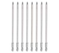 sourcing map 8pcs #1 Phillips Screwdriver Bit PH1 1/4" Hex Shank 6" (150mm) Long 5mm Rod Magnetic Cross Head Drill Bits S2 Steel Industrial Screw Driver Bit for Electric Power Tools, Gray