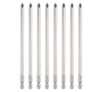 sourcing map 8pcs #1 Phillips Screwdriver Bit PH1 1/4" Hex Shank 6" (150mm) Long 6mm Rod Magnetic Cross Head Drill Bits S2 Steel Industrial Screw Driver Bit for Electric Power Tools, Gray