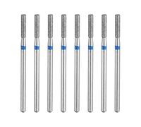 sourcing map 8pcs 120-140 Grits Diamond Grinding Bit 2.3mm Cylinder Head 2.35mm Shank 10mm Length Stone Sanding Drill Bits Rotary Tool for Ceramic Glass Nails Grinding Polishing