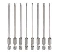 sourcing map 8pcs #2 Phillips Screwdriver Bit PH2 1/4" Hex Shank 4" (100mm) Long 3mm Rod Magnetic Cross Head Drill Bits S2 Steel Industrial Screw Driver for Electric Power Tools, Gray