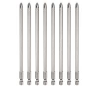 sourcing map 8pcs #2 Phillips Screwdriver Bit PH2 1/4" Hex Shank 6" (150mm) Long 6mm Rod Magnetic Cross Head Drill Bits S2 Steel Industrial Screw Driver Bit for Electric Power Tools, Gray