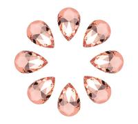 sourcing map 8Pcs 20 x 30mm Teardrop Rhinestones Glass Pointed Back Rhinestone Beads Gems for Jewelry Making Costume Crystal Embellishments Crafts,Water Red
