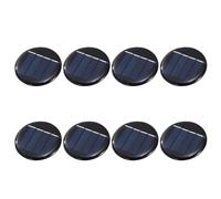 sourcing map 8Pcs 2V 0.08W 40mA Round Solar Panels, Small Solar Photovoltaic Power Cells Charge DIY Electric Toy Materials Kits