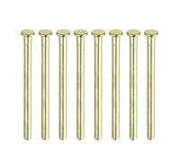 sourcing map 8pcs 3.5 Inch Door Hinge Pins, Removable Brushed Door Hinge Interior Hinge Security Pins for Wood Residential Door Replacement, Gold