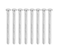 sourcing map 8pcs 3 Inch Door Hinge Pins, Removable Brushed Door Hinge Interior Hinge Security Pins for Wood Residential Door Replacement, Silver