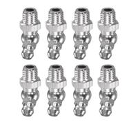 sourcing map 8pcs 304 Stainless Steel 45 Degree Grease Fitting M8x1mm Metric Thread Hydraulic Grease Nipple Accessories for Car
