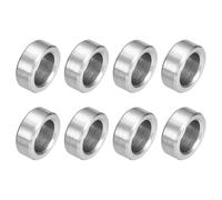 sourcing map 8Pcs 304 Stainless Steel Spacer 1/2" OD x 5/16" ID x 1/4" Length(12x8x3mm) Screw Standoff Bushing Plain Finish Unthreaded Round Metal Spacer for M8 Screws Bolts and Rods, Silver