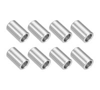 sourcing map 8Pcs 304 Stainless Steel Spacer 1/2" OD x 5/16" ID x 13/16" Length(12x8x20mm) Screw Standoff Bushing Plain Finish Unthreaded Round Metal Spacer for M3 Screws Bolts and Rods, Silver