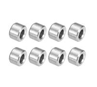 sourcing map 8Pcs 304 Stainless Steel Spacer 1/4" OD x 1/8" ID x 3/16" Length(6x3x5mm) Screw Standoff Bushing Plain Finish Unthreaded Round Metal Spacer for M3 Screws Bolts and Rods, Silver