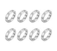 sourcing map 8Pcs 304 Stainless Steel Spacer 3/8" OD x 1/4" ID x 1/16" Length(10x7x2mm) Screw Standoff Bushing Plain Finish Unthreaded Round Metal Spacer for M3 Screws Bolts and Rods, Silver