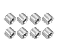 sourcing map 8Pcs 304 Stainless Steel Spacer 5/16" OD x 1/6" ID x 1/4" Length(8x4x7mm) Screw Standoff Bushing Plain Finish Unthreaded Round Metal Spacer for M3 Screws Bolts and Rods, Silver