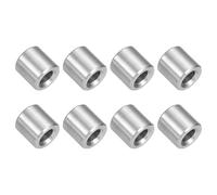 sourcing map 8Pcs 304 Stainless Steel Spacer 5/16" OD x 1/6" ID x 5/16" Length(8x4x8mm) Screw Standoff Bushing Plain Finish Unthreaded Round Metal Spacer for M3 Screws Bolts and Rods, Silver