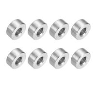 sourcing map 8Pcs 304 Stainless Steel Spacer 9/16" OD x 1/4" ID x 1/4" Length(14x6x7mm) Screw Standoff Bushing Plain Finish Unthreaded Round Metal Spacer for M3 Screws Bolts and Rods, Silver