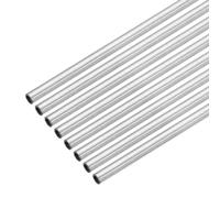 sourcing map 8Pcs 304 Stainless Steel Tube, 4mm OD 3mm ID 254mm Length Round Seamless Metal Straight Pipe 0.5mm Thick Weldable Tubing for Industry DIY Projects(0.12" ODx0.16 IDx10 L)
