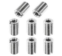 sourcing map 8Pcs 316 Stainless Steel Thread Reducing Nuts, M8x1.25 Male to M5x0.8 Female 12mm Long Metric Repairing Insert Nut Screw Threaded Adapters Sleeve Reducer Conversion Fastener