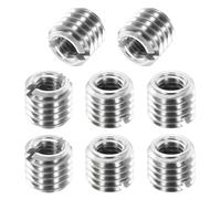 sourcing map 8Pcs 316 Stainless Steel Thread Reducing Nuts, M8x1.25 Male to M5x0.8 Female 6mm Long Metric Repairing Insert Nut Screw Threaded Adapters Sleeve Reducer Conversion Fastener