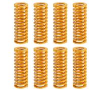 sourcing map 8pcs 3D Printer Heating Bed Spring, 20mm OD 55mm Length Light Load Compression Mould Die Spring 3D Printer Compression Spring for 3D Printer Electric Part, Yellow